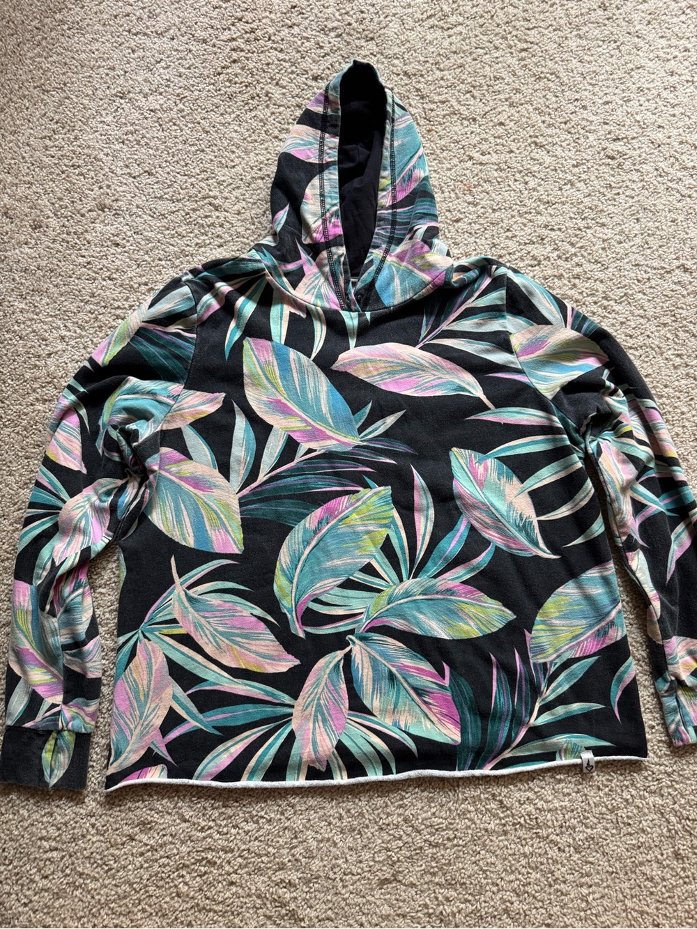 Torrid Tropical Leaf Print Hooded Pullover